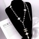White Gold Elegant Letter Chains Necklaces