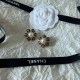 Black Simplicity Letter Patchwork Earrings