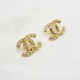 Gold Simplicity Letter Rhinestone Earrings