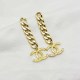 Gold Simplicity Letter Chains Earrings