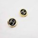 Black Simplicity Letter Patchwork Earrings
