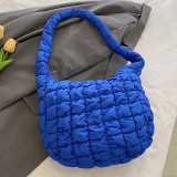 Light Blue Casual Daily Solid Patchwork Zipper Bags