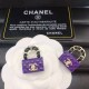 Purple Simplicity Letter Patchwork Earrings