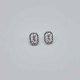 Silver Simplicity Letter Rhinestone Earrings