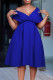 Royal Blue Sexy Solid Patchwork V Neck Evening Dress Dresses