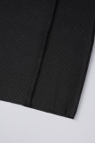 White Sexy Solid Patchwork O Neck One Step Skirt Dresses