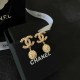 Gold Elegant Letter Rhinestone Earrings