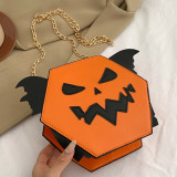 Orange Casual Daily Patchwork Chains Bags