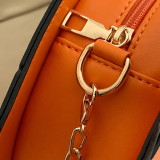 Orange Casual Daily Patchwork Chains Bags