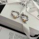 Silver Vintage Simplicity Geometric Patchwork Earrings