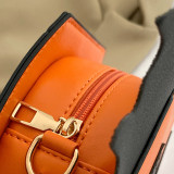 Orange Casual Daily Patchwork Chains Bags