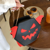 Orange Casual Daily Patchwork Chains Bags