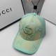 Light Green Street Simplicity Letter Patchwork See-through Hat