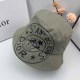 Army Green Street Simplicity Letter Patchwork Hat