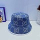 Baby Blue Street Simplicity Letter Patchwork Hat
