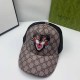 Deep Coffee Street Simplicity Letter Animal Patchwork Hat