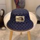 Dark Blue Street Simplicity Letter Patchwork Hat