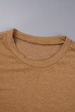 Pink Casual Solid Basic O Neck Short Sleeve Two Pieces