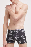 Black Casual Print Patchwork Board Shorts