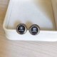 Silver Simplicity Letter Patchwork Earrings