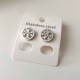 Silver Simplicity Letter Patchwork Earrings