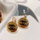 Gold Simplicity Letter Patchwork Earrings