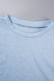 Pink Casual Solid Basic O Neck Short Sleeve Two Pieces