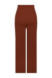 Ink Green Casual Solid Basic Regular High Waist Conventional Solid Color Trousers