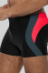 Black Sportswear Striped Patchwork Printing Board Shorts