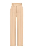 Ink Green Casual Solid Basic Regular High Waist Conventional Solid Color Trousers