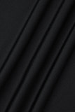 White Sexy Elegant Solid Hollowed Out Patchwork Draw String Asymmetrical O Neck Long Sleeve Dresses