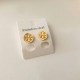 Gold Simplicity Letter Patchwork Earrings