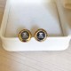 Gold Simplicity Letter Patchwork Earrings