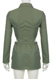 Black Sexy Casual Solid Patchwork Asymmetrical Turndown Collar Long Sleeve Two Pieces