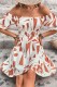 Orange Casual Backless Off the Shoulder Short Sleeve Dress Dresses