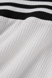 White Sexy Casual Patchwork Patchwork Backless Spaghetti Strap Skinny Romper