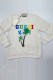 Cream White Casual Print Letter O Neck Tops