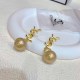 Gold Simplicity Letter Patchwork Earrings