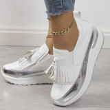 White Casual Sportswear Patchwork Contrast Round Comfortable Out Door Shoes