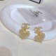 Gold Elegant Simplicity Letter Patchwork Pearl Earrings