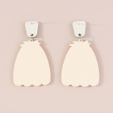 White Casual Geometric Patchwork Earrings