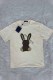 Cream White Casual Print Letter O Neck T-Shirts