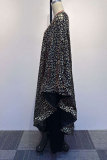 Leopard Print Casual Daily Celebrities Elegant Leopard Printing One Shoulder Regular Jumpsuits(bronzing)