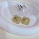 Gold Simplicity Letter Pearl Earrings