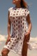 White Sexy Solid Hollowed Out Slit Swimwears Cover Up
