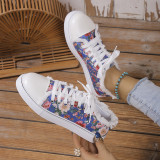 Yellow Casual Daily Patchwork Printing Round Comfortable Shoes