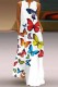 White Casual Print Basic V Neck Long Dress Dresses