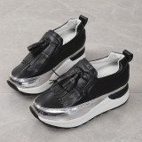 White Casual Sportswear Patchwork Contrast Round Comfortable Out Door Shoes