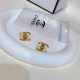 Gold Simplicity Letter Patchwork Earrings