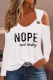 White Casual Print Patchwork V Neck Tops